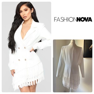 blazer dress with tassels