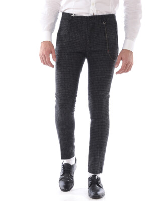 Danielle Alessandrini Trouser REGULAR FIT Men's Grey Pants P3643S21423807 11