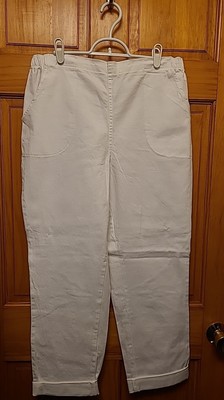 Croft and Barrow Women's Casual Slacks Pants White Size Large