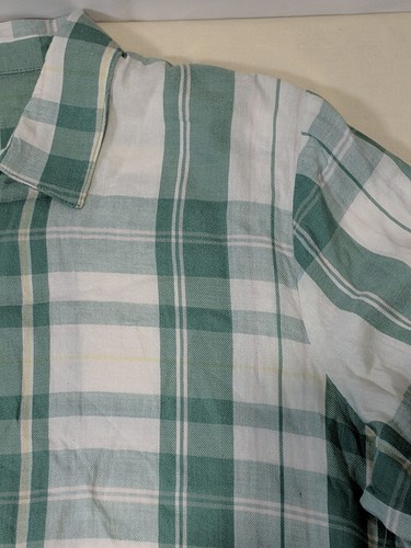 THERE ABOUTS Girl's Green/White Plaid 1/2 Button L/S Flowy Blouse size 3XL NWT - Picture 3 of 19