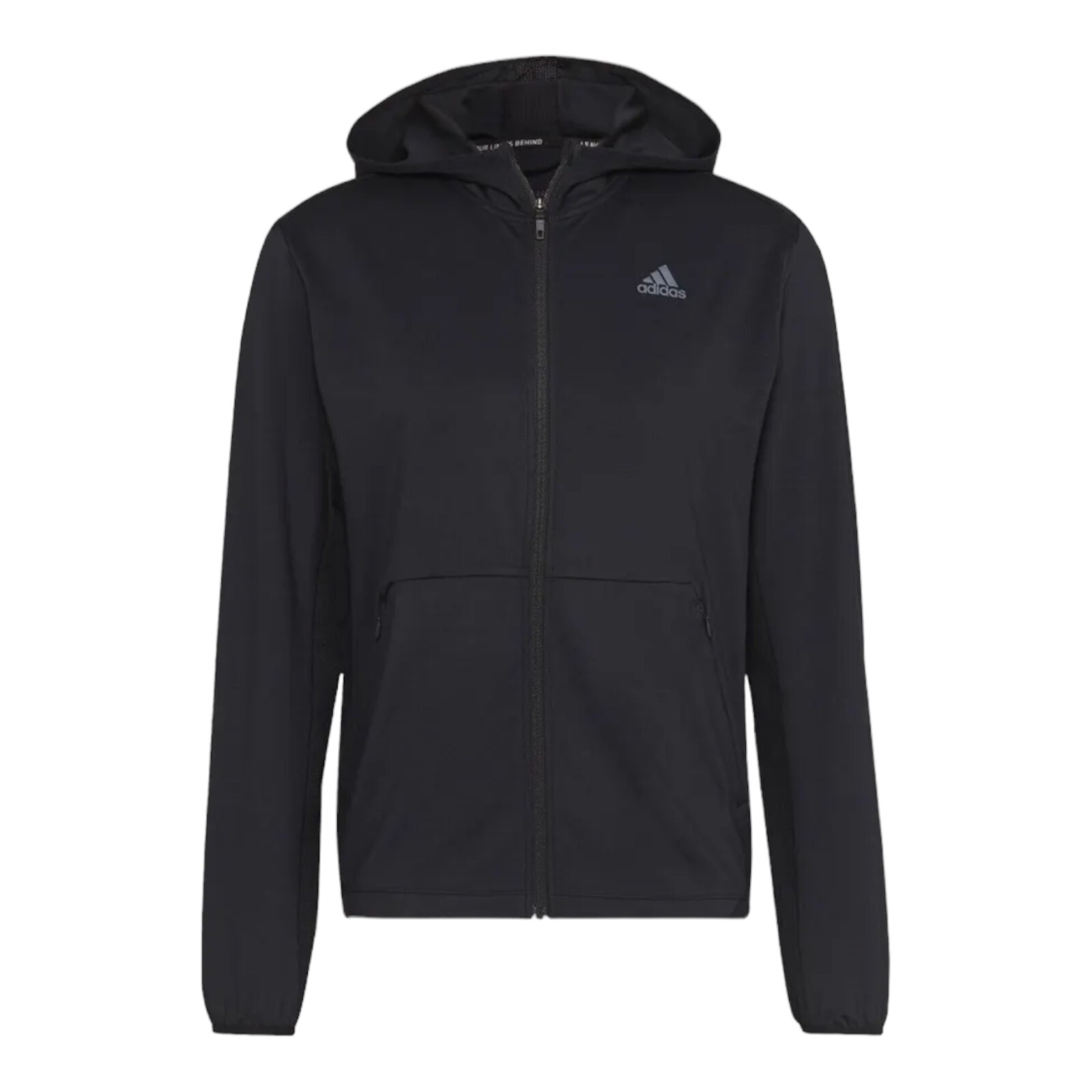 Men's adidas HIIT Training Slim Fit Full Zip Hoodie Jacket in Black