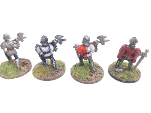 Metal Miniatures 28mm Foot Knights Painted X6 Foundry?. Men At Arms - Picture 4 of 7