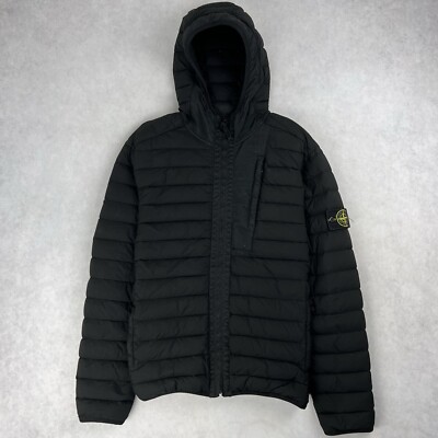 Stone Island Down Puffer Jacket Black Coat Large 2582