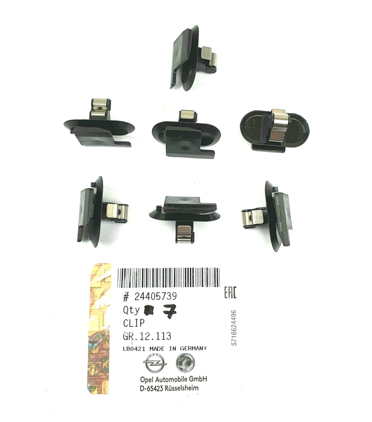 7x Originale Opel Clips Innenverkleidung Astra, Corsa, Vectra, Zafira ...