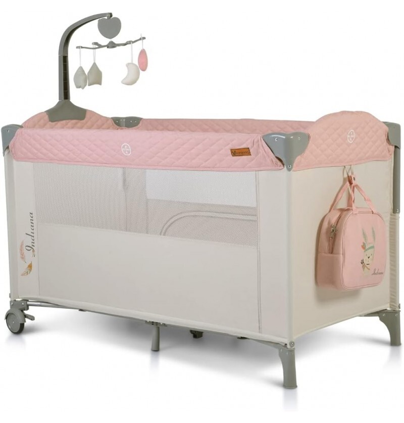 Lettino Culla Neonato da Campeggio Viaggio Pink - Indiana CANGAROO