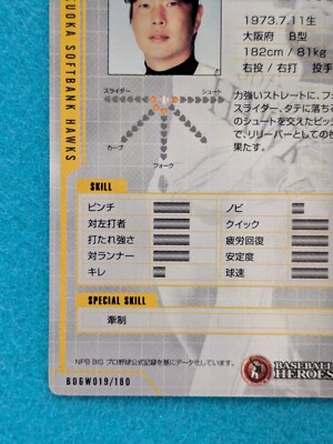 AKIO MIZUTA SOFTBANK HAWKS 44 BASEBALL HEROS2 KONAMI 2006