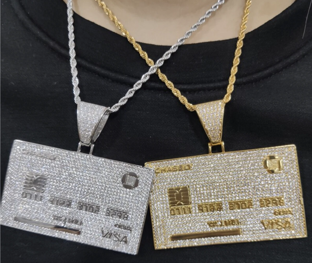 Iced out credit card chain sale