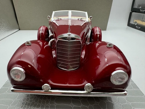 AMC 1/18 Mercedes Benz 540K W29 Stromllnien Roadster 1936 Erdmann & Rossi Red - Picture 9 of 16