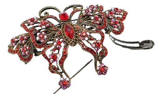 CHANEL Beauty Beaute Hair Clips Set of 6 Red, Black, Cream  display picture 1