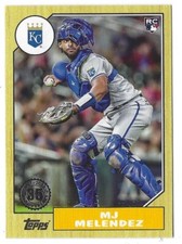 MJ Melendez RC 22 Topps 87T Format #87TBU46 NRMT+ Kansas City Royals