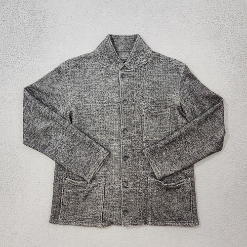 Engineered Garments Jacket Men Medium Gray Button Loiter Wool Herringbone Office