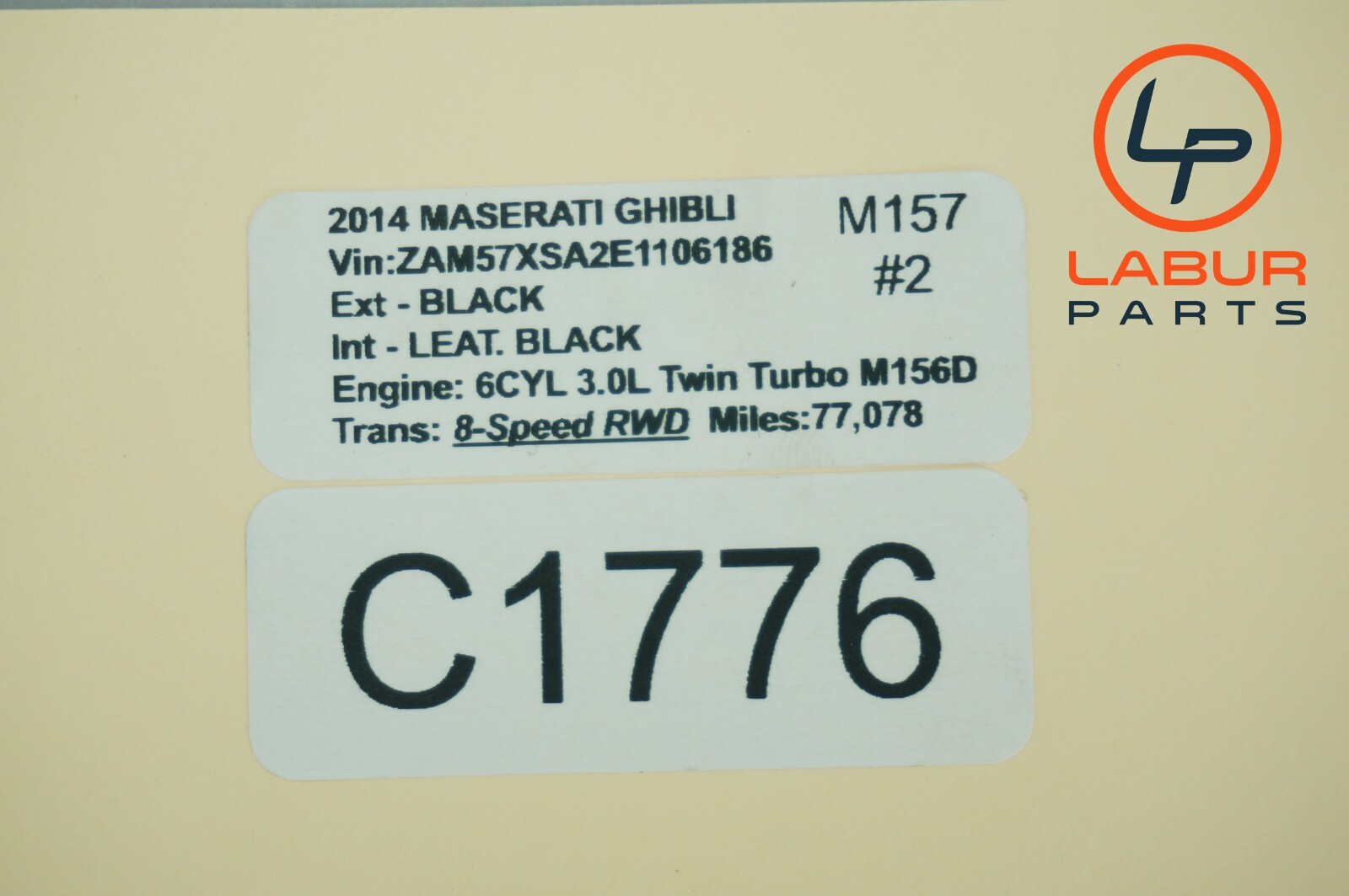 M157 Maserati Ghibli 14-17 Front Right Side Door Lock Latch Actuator C1776
