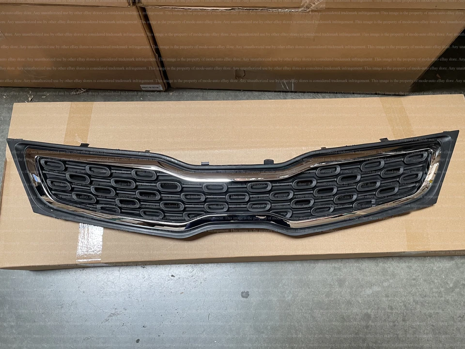 Conjunto de rejilla de parachoques delantero para Kia Rio 2012 2013 2014 2015 sedán estilo de fábrica Foto 2 de 4