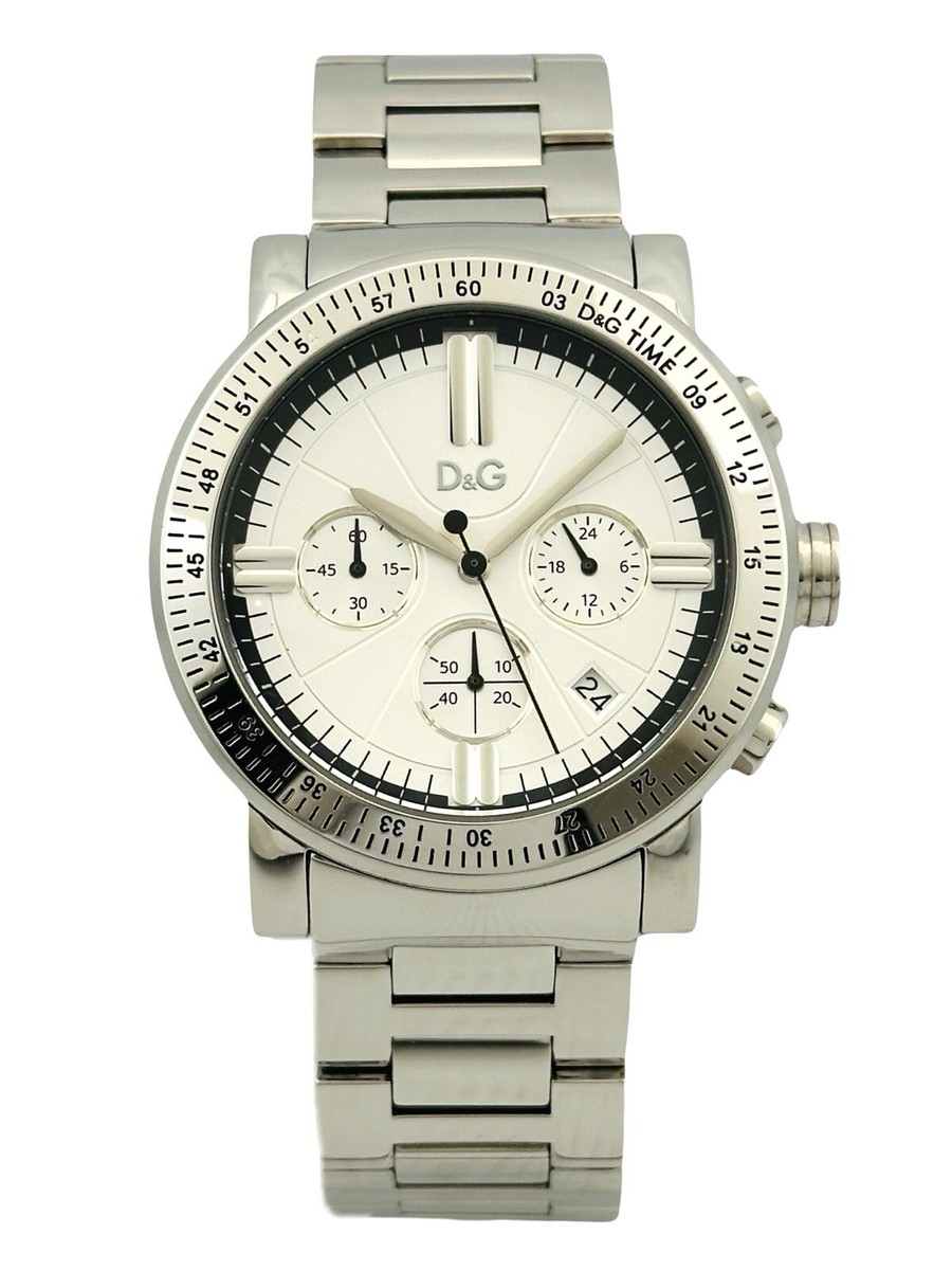 D&G GENTEEL DW0676 Silver Stainless-Steel Multifunction white dial