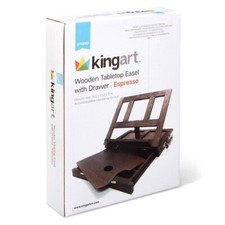704 Adjustable Wood Espresso Stained Desk Table Easel With Storage Drawer Paint