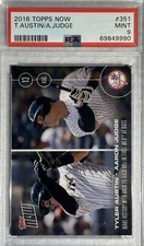 AARON JUDGE PSA 9 HOMERUN ON 1rst AT BAT PRE ROOKIE CARD 2016 TOPPS MINT GRADE
