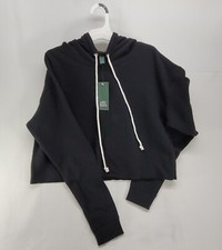 Wild Fable Black Crop Top Hoodie  Women  s Size M  New With Tags  Cotton
