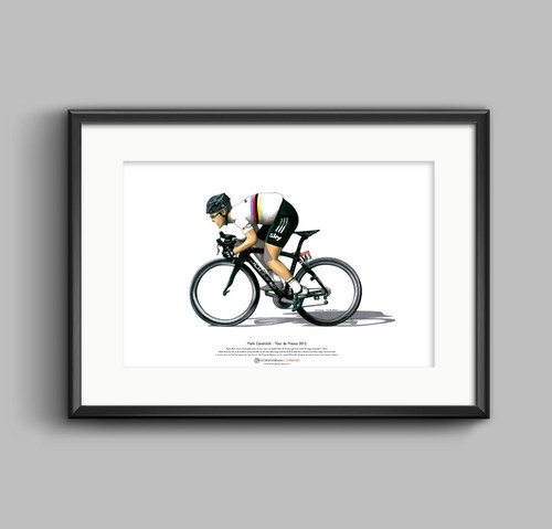 Mark Cavendish - Tour de France 2012 ART POSTER A3 size - Picture 2 of 3