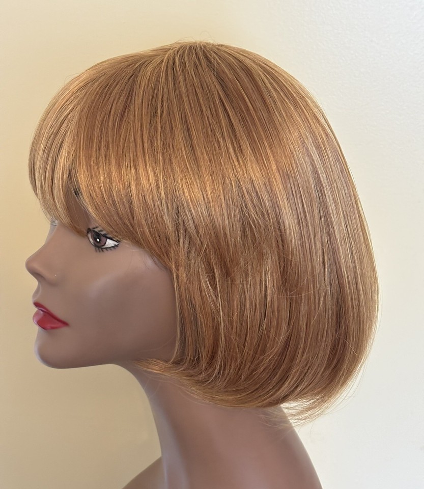 Fever Wig MIA Heat Friendly Synthetic Chin Length Bob Red Bangs Size