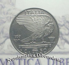 Regno - Vittorio Emanuele III° - 50 Centesimi Impero dal 1939 XVII al 1943 XXI