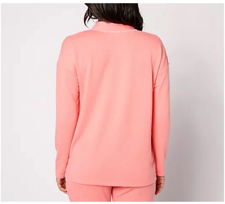 Cárdigan cómodo ligero Cuddl Duds talla S Shell Coral NUEVO Foto 2 de 4