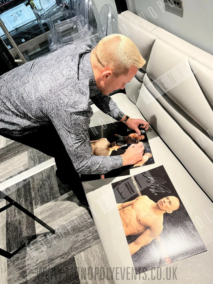 10x8" MMA / UFC Print Signed by GSP + Monopoly Events COA - Image 2 of 2