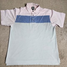 FootJoy Men s Medium Purple-Pink Striped Stretch Golf Polo Shirt