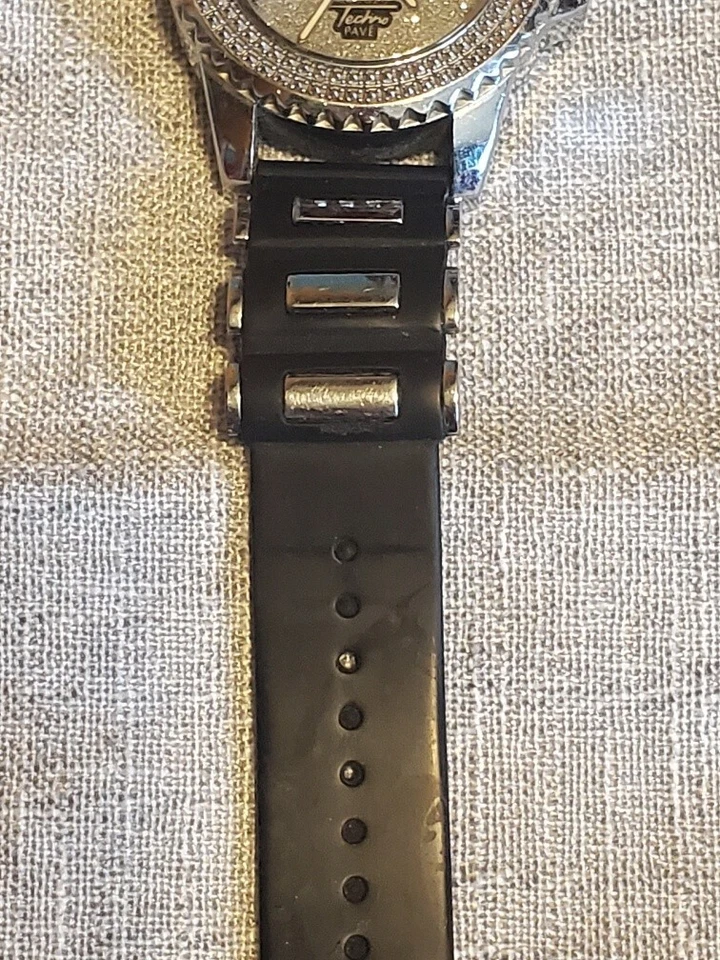 Reloj pulsera Techno Pave correa de silicona para hombre - SIN PROBAR Foto 3 de 4