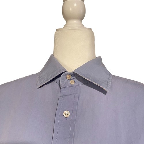 VTG R&G Mens Button-Down Shirt XL Light Blue Cotton Casual Long Sleeve - Picture 2 of 4