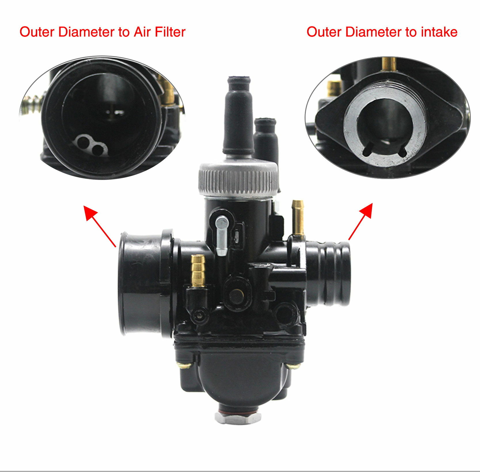 PHBG DS 21mm 2 Stroke Racing Carburetor Carb For 50cc Motorcycle Dirty