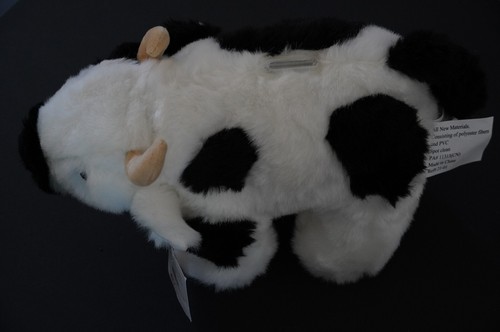 LEISURE TIME ANIMALS COW COIN BANK 12.5" PLUSH BANK - Picture 3 of 5