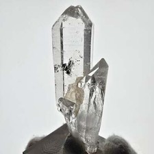 Sceptre de scène en quartz fumé fantôme lémurien, poche Saint-Valentin, Namibie