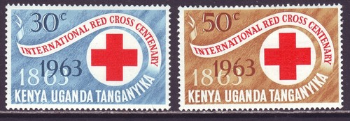 Kenya Uganda Tanganyika K U T 1963 SC 142-143 MNH Set Red Cross Centenary - Picture 2 of 2