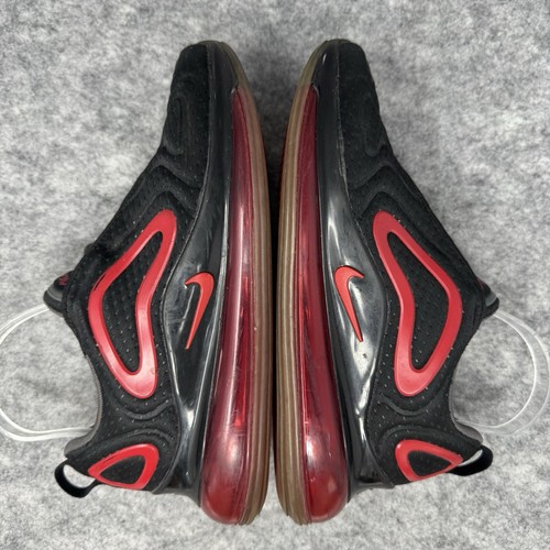Nike Air Max 720 Mesh Bred Rare Shoes Mens Size 7.5 CN9833-001 Black Red - Picture 9 of 10