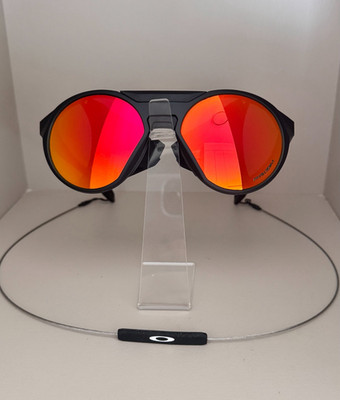Gafas de sol Oakley CLIFDEN OO9440 negras mate redondas con lentes rubí nuevas