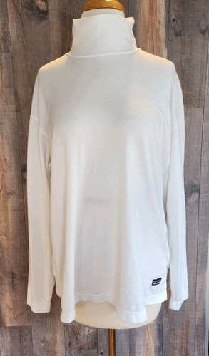 Vintage weißer Patagonia Capilene Thermo Rollkragen groß