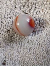 1" Agro Agate Contemporary Marble Very Good Condition Orange White