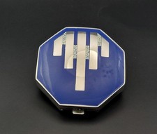 Vintage Elizabeth Arden Ardenette Art Deco Powder Compact Blue Enamel Octagonal
