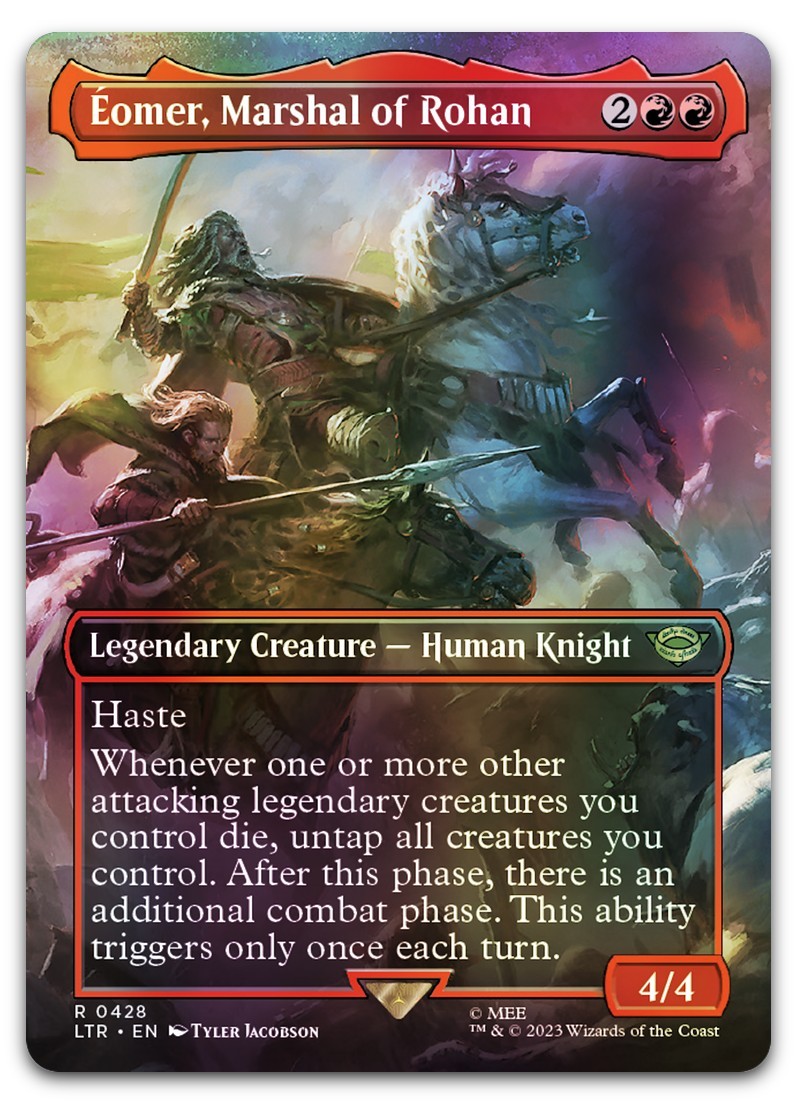 Eomer, Marshal of Rohan (Borderless) #428 (Foil) NM Lord of the Rings Magic MTG