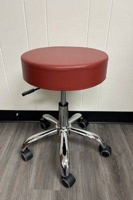 High Stool Nail Beauty Lashes Tattoo Hair Medical Desk Chair Adjustable RED