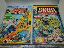 Lote de cómics abordados Skull the Slayer #3 y #4 (1976) de Marvel Comics