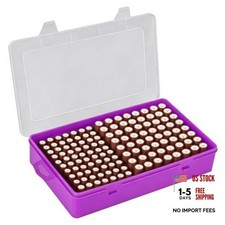 Battery Storage Organizer Case, Battery Vault Box Holder Container for Purple