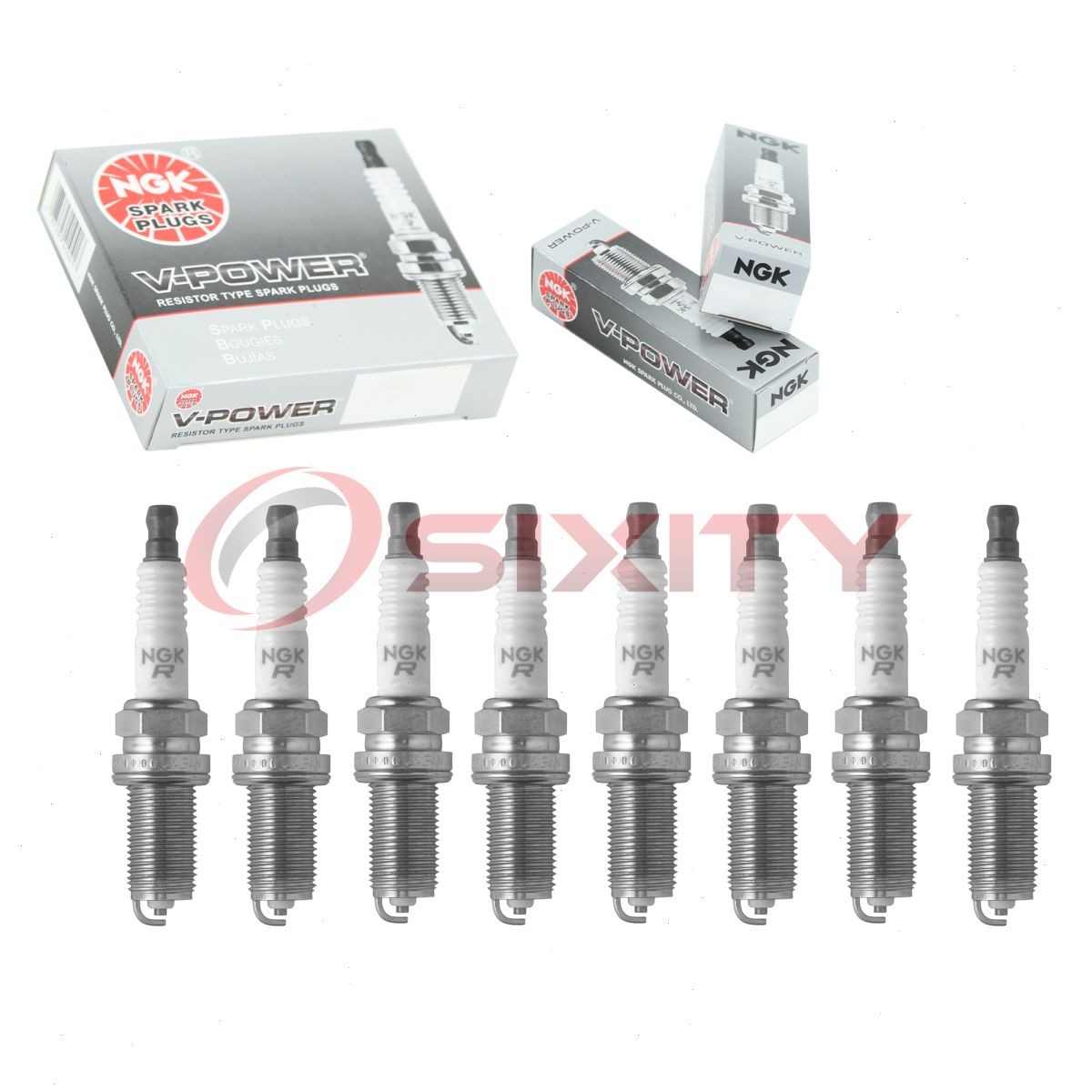 8 pcs NGK V-Power Spark Plugs for 2004 Nissan Pathfinder Armada 5.6L V8 - su