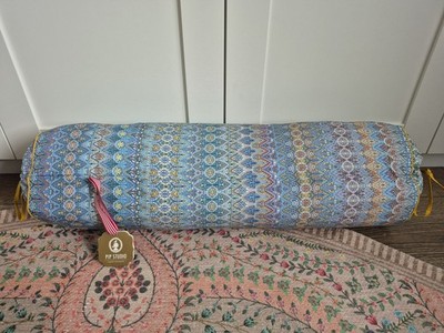 NEU Pip Studio Kissen/Nackenrolle 22x70 Cm Ashanti Blue Blau Dekokissen Lang