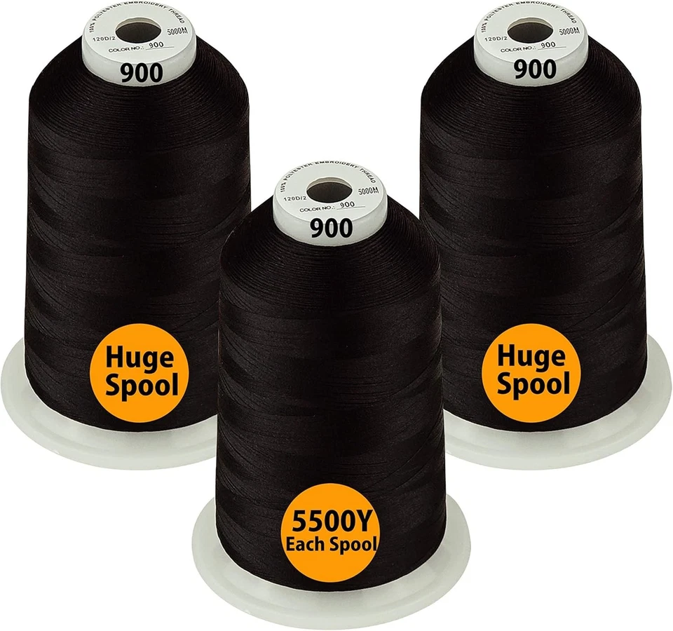 Embroidery Thread Polyester Huge Spool 5500Y for Sewing Machine Assorted Colors - Image 3 of 4