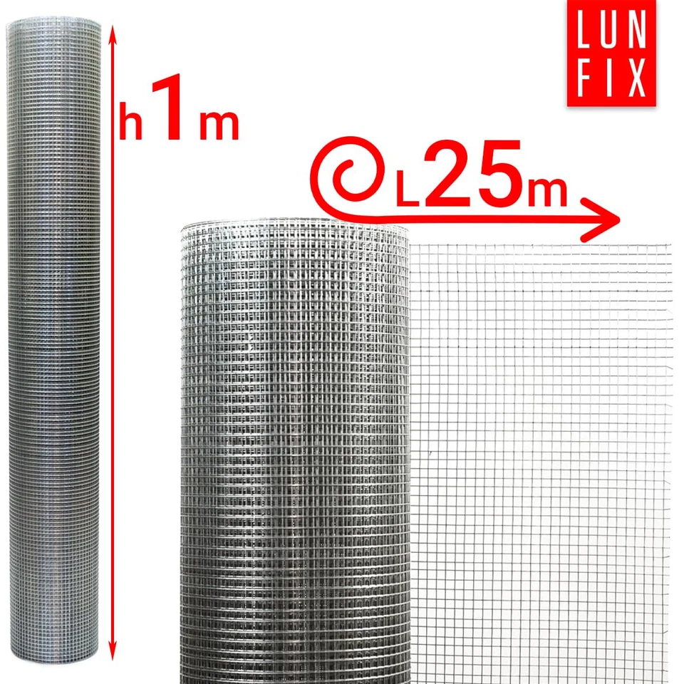 Grille campagnols grille taupe fil lapin H1m L25m maille 6x6mm Ø0,65mm - Photo 2/4