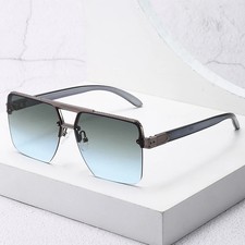 Square Sunglasses Metal Frame UV400 Outdoor Casual Everyday Unisex Glasses