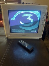 Vintage Sony Trinitron KV-13FM13 TV CRT White W/ Remote ATSC Converter