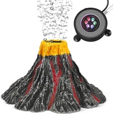Uniclife Aquarium Volcano Ornament Kit Realistic Multi Color, Multicolor 