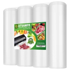 (Total 200Feet) 8x50 Rolls 4 Pack Vacuum Sealer Food Bags Rolls with BPA Free...
